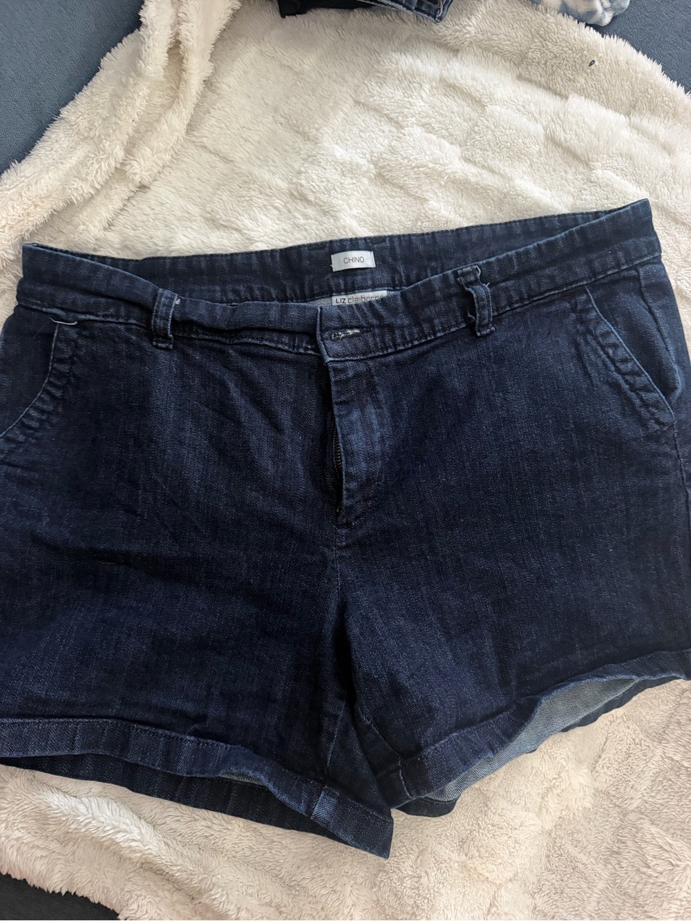 Liz Claiborne Dark Blue Denim-Look Women's Shorts